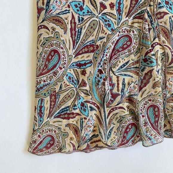 Y2K paisley silk midi skirt - Picture 4 of 8